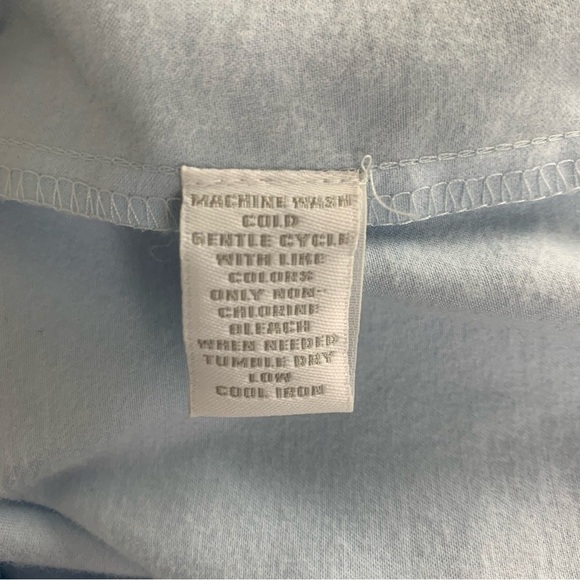 Charter Club Long Lawn Satin Nightgown Blue Modest Lace Ribbon Womens M Sleeve - Picture 6 of 17